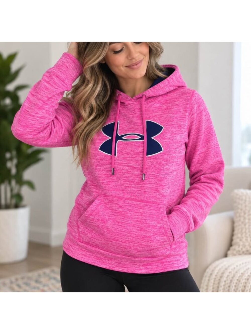 Under Armour Women’s Pink Heather Hoodie Medium